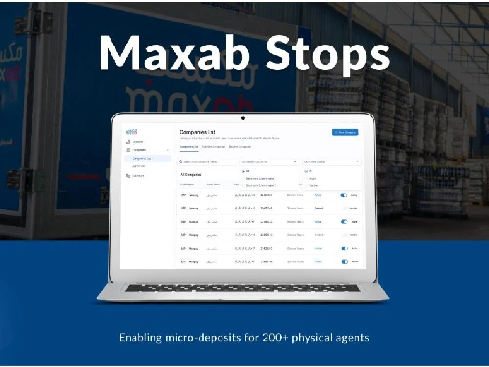 Fintech micropayment processing platform - Maxab Stops — portfolio cover