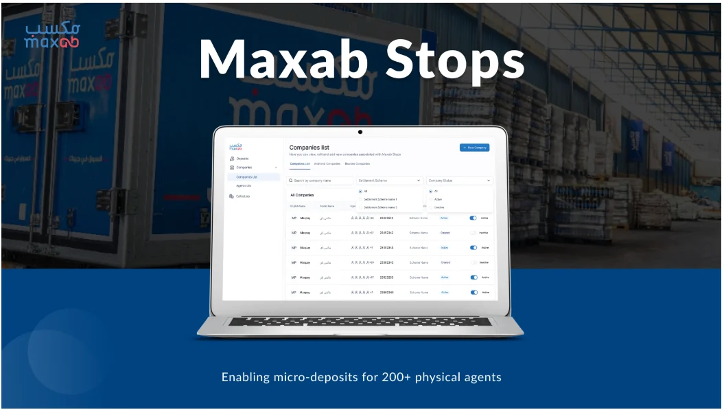 Fintech micropayment processing platform - Maxab Stops — project image 1