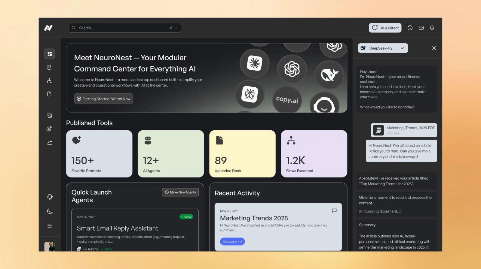 Modular AI-Powered Desktop Dashboard — project image 1
